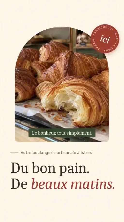 Publicité présentant la boulangerie La Mie de Provence.