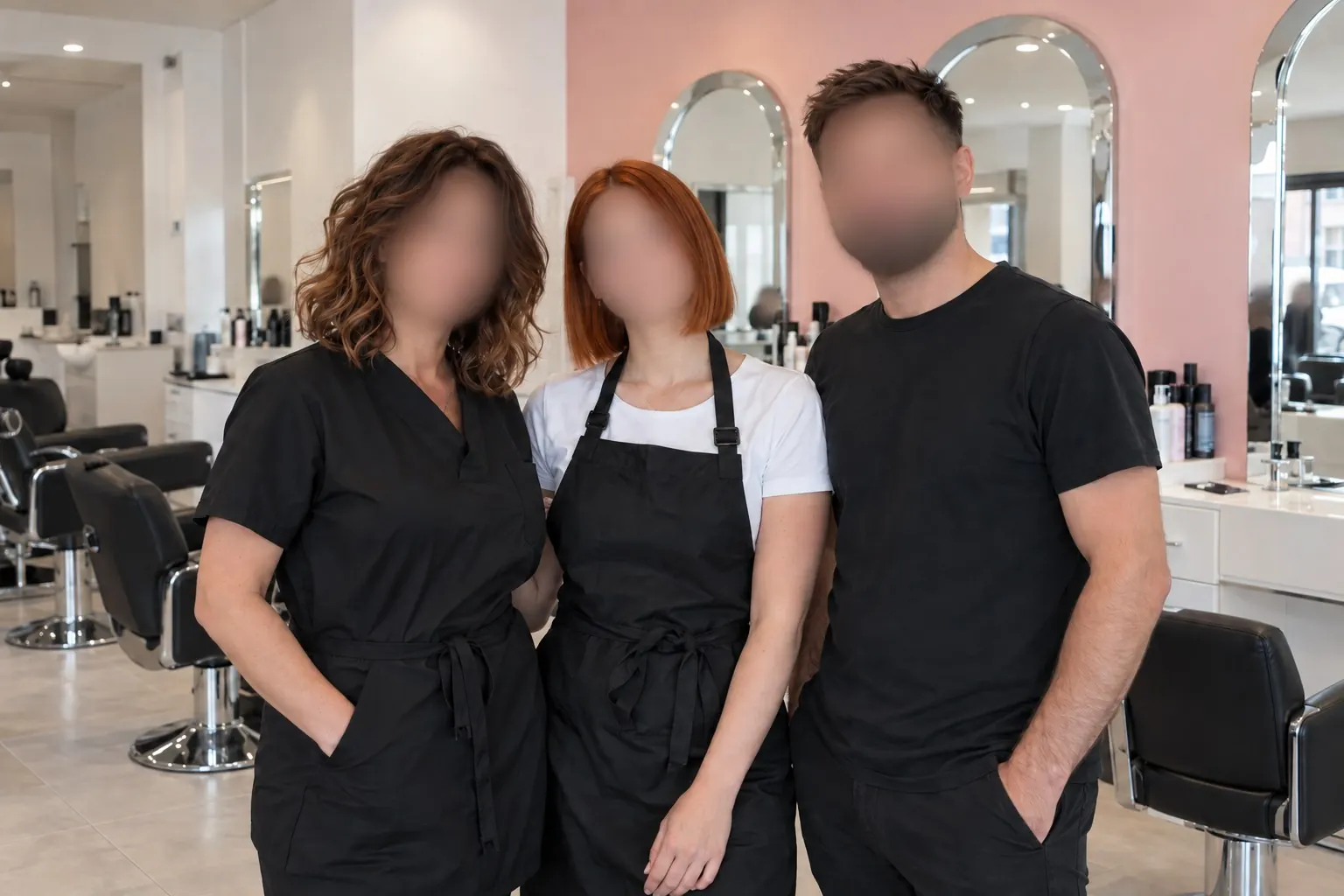 L'équipe fictive, visages floutés