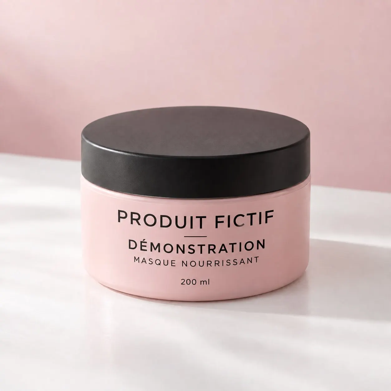 Masque nourrissant, produit fictif de démonstration