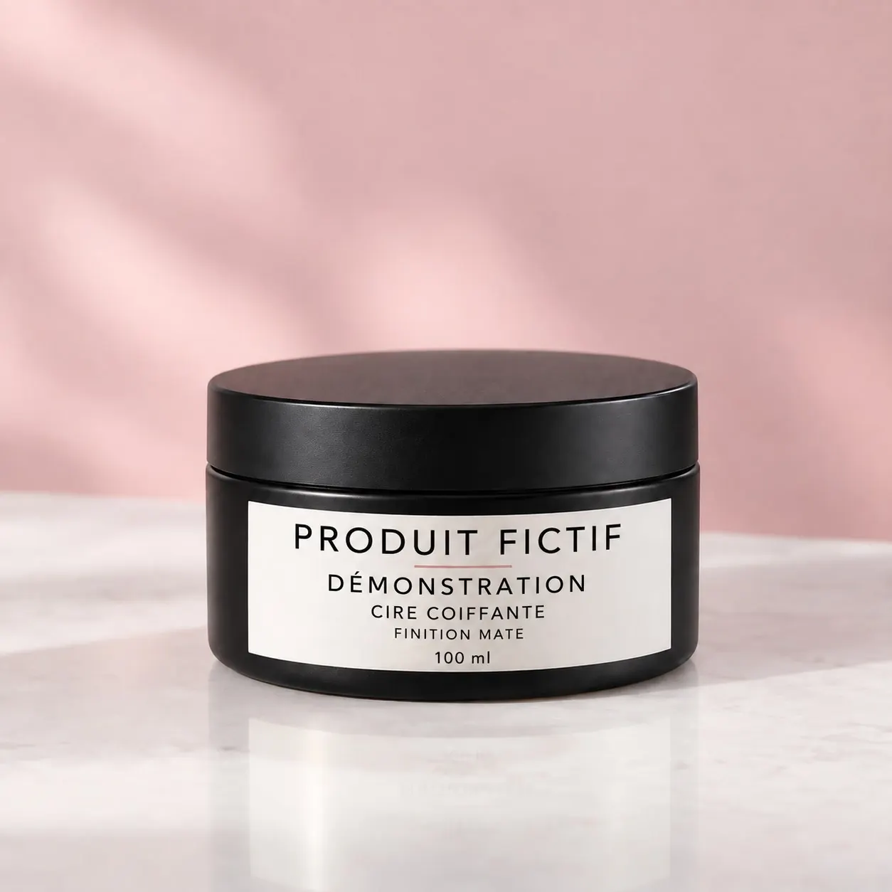 Cire coiffante mate, produit fictif de démonstration
